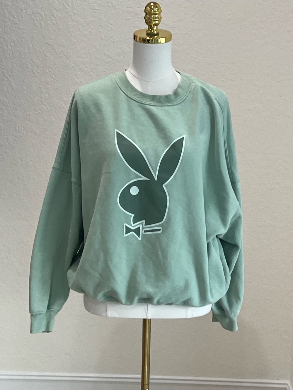 PLAYBOY Mint Green Logo Crewneck Sweatshirt Pacsun